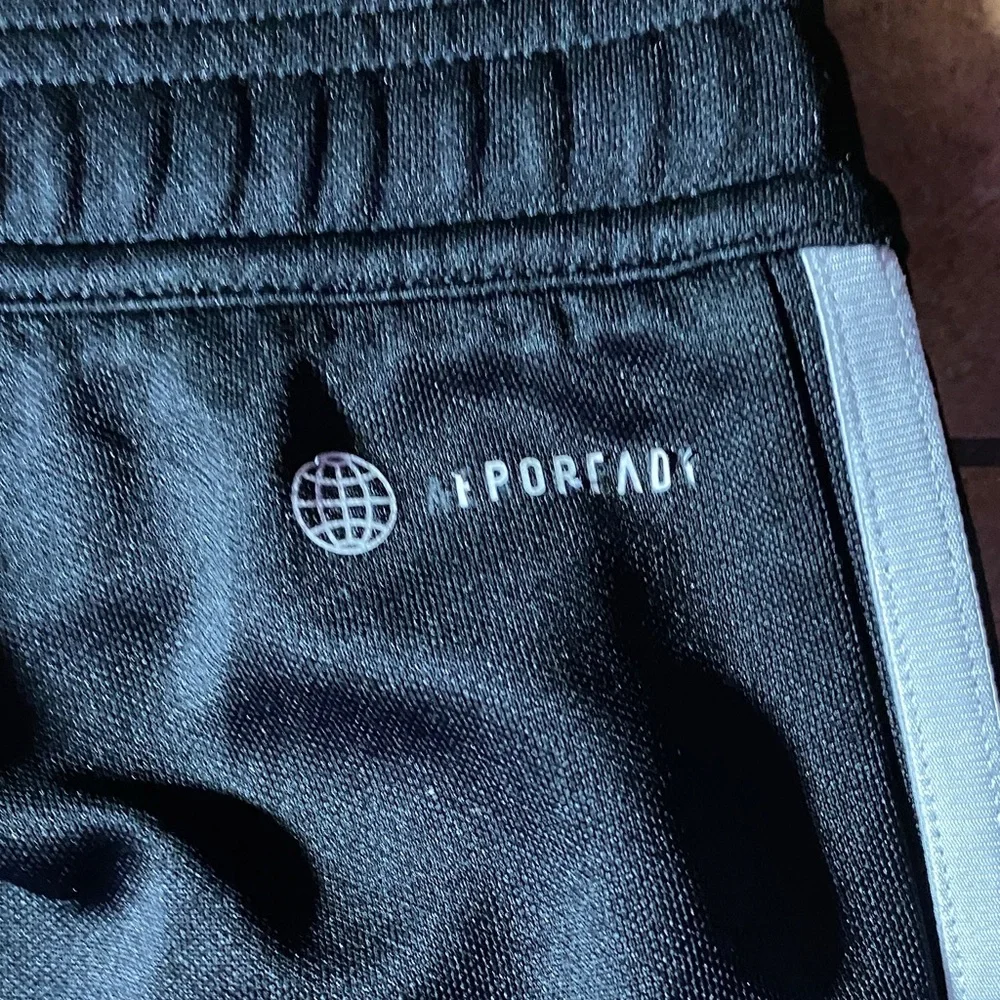 Adidas Black and White Joggers with Tapered Fit - Picture 6 of 7